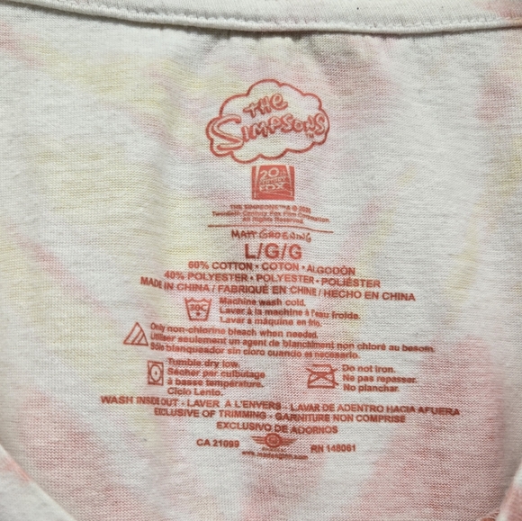 The Simpsons women's Tye Dye crop top - Picture 3 of 4